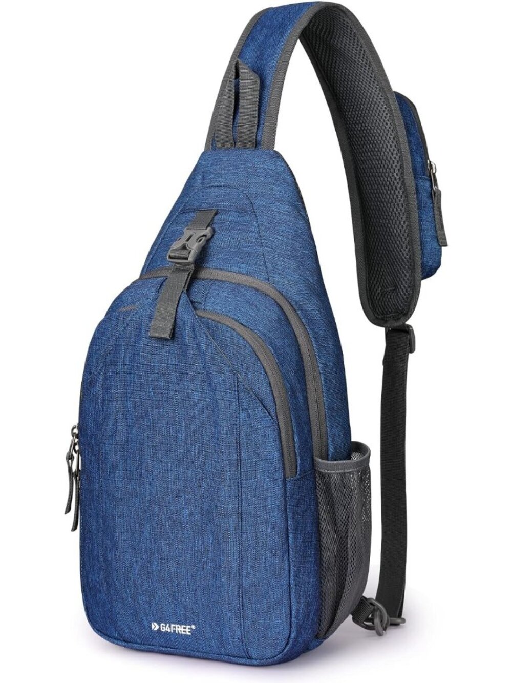 Women's Dark Blue RFID Blocking Sling Backpack Crossbody Bag For Hiking Travel